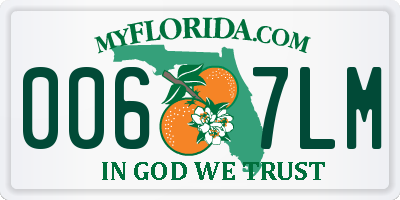 FL license plate 0067LM