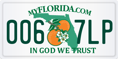 FL license plate 0067LP