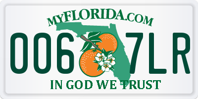 FL license plate 0067LR