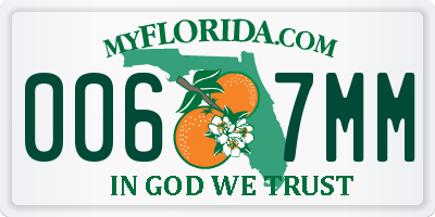 FL license plate 0067MM
