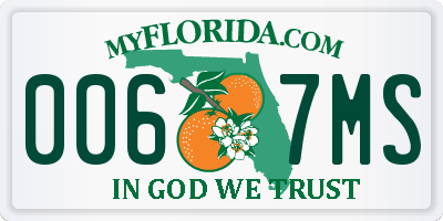 FL license plate 0067MS