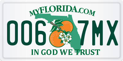 FL license plate 0067MX