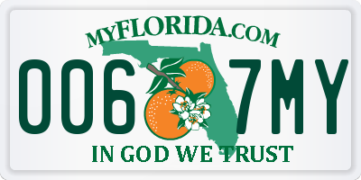 FL license plate 0067MY