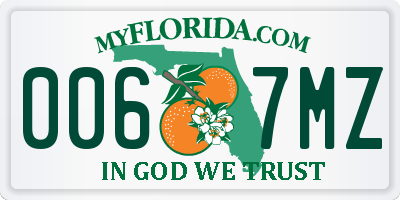 FL license plate 0067MZ