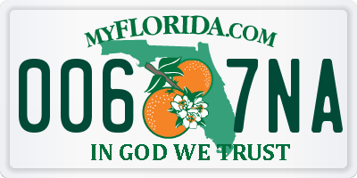FL license plate 0067NA