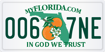 FL license plate 0067NE
