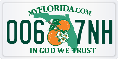 FL license plate 0067NH