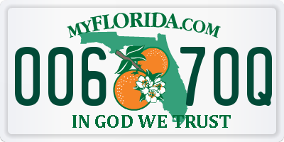 FL license plate 0067OQ