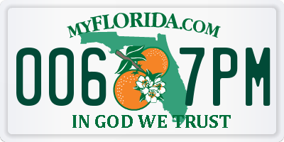 FL license plate 0067PM