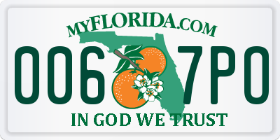 FL license plate 0067PO