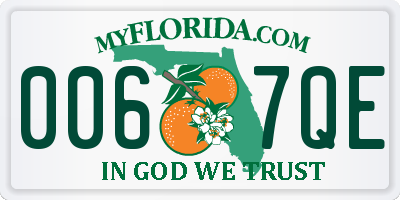 FL license plate 0067QE