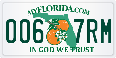 FL license plate 0067RM