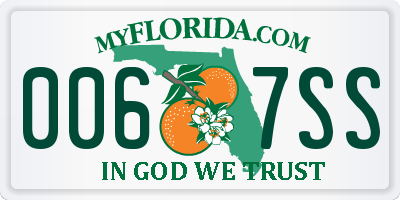 FL license plate 0067SS