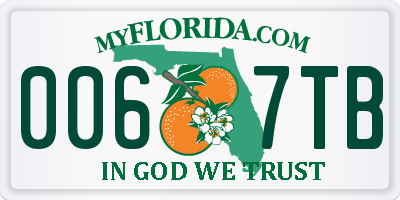 FL license plate 0067TB