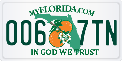 FL license plate 0067TN