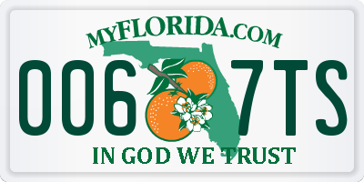 FL license plate 0067TS