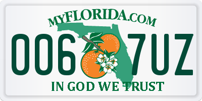 FL license plate 0067UZ