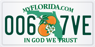 FL license plate 0067VE
