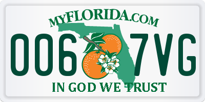 FL license plate 0067VG