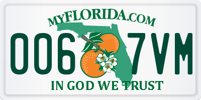 FL license plate 0067VM