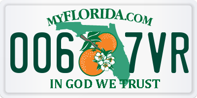 FL license plate 0067VR