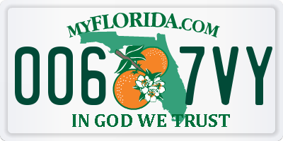 FL license plate 0067VY