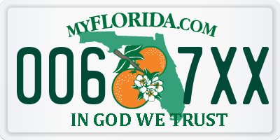 FL license plate 0067XX