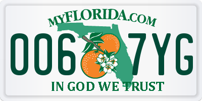 FL license plate 0067YG