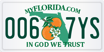 FL license plate 0067YS