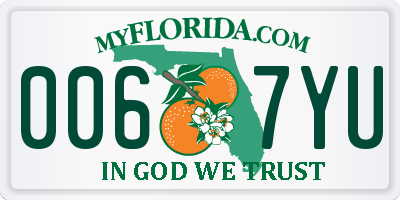 FL license plate 0067YU