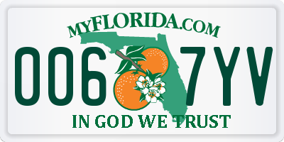 FL license plate 0067YV