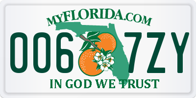 FL license plate 0067ZY
