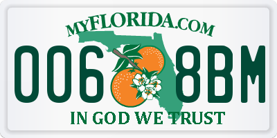 FL license plate 0068BM