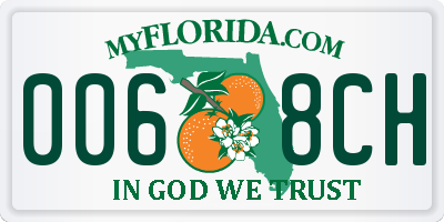 FL license plate 0068CH