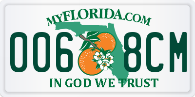 FL license plate 0068CM