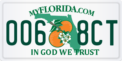 FL license plate 0068CT