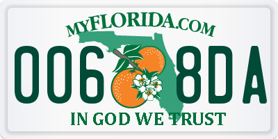 FL license plate 0068DA