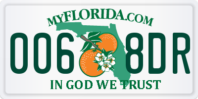 FL license plate 0068DR