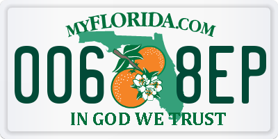 FL license plate 0068EP
