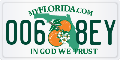 FL license plate 0068EY