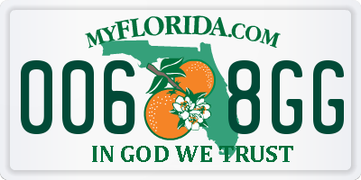 FL license plate 0068GG