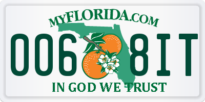 FL license plate 0068IT