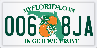 FL license plate 0068JA