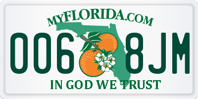 FL license plate 0068JM
