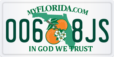 FL license plate 0068JS