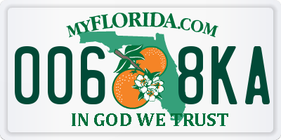 FL license plate 0068KA