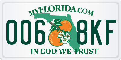FL license plate 0068KF