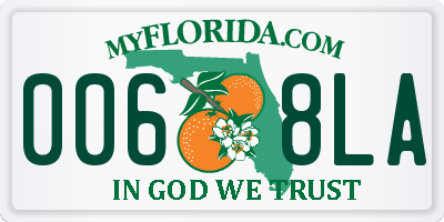 FL license plate 0068LA