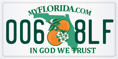 FL license plate 0068LF