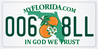 FL license plate 0068LL